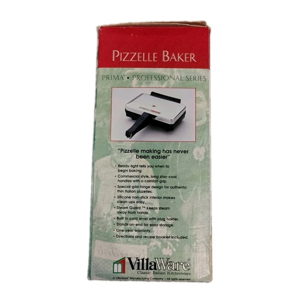 VillaWare Prima Pizzelle Baker Italian Cookie Maker 5000 NS Non Stick Works
